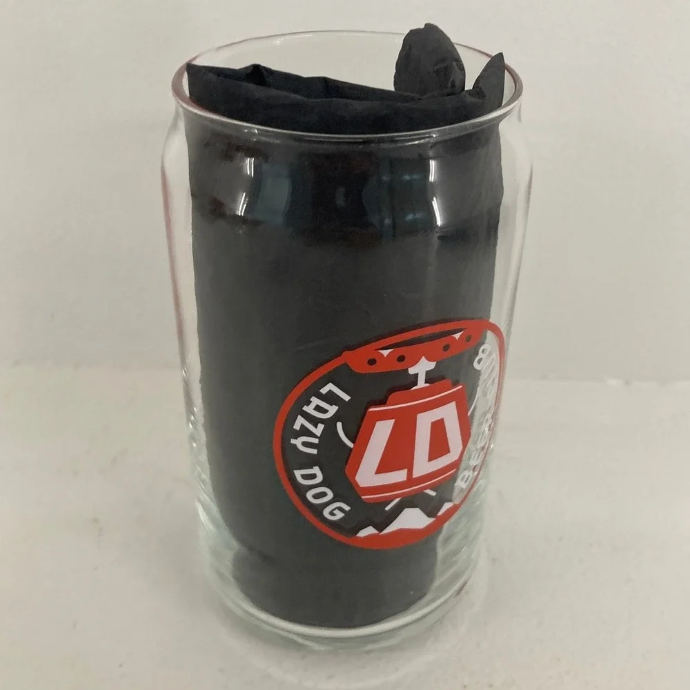 Lazy Dog Beer Club Release No 28 Holiday Cheers Can Glass Clear Collectible Fan